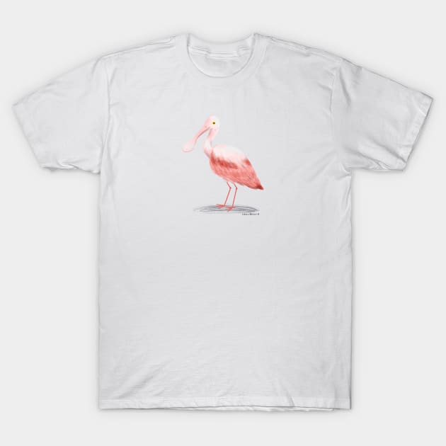 Roseate Spoonbill Bird T-Shirt by julianamotzko